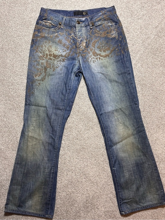 Just Cavalli Denim - Just Cavalli vintage gold Embellished Women's Jeans size 32/40